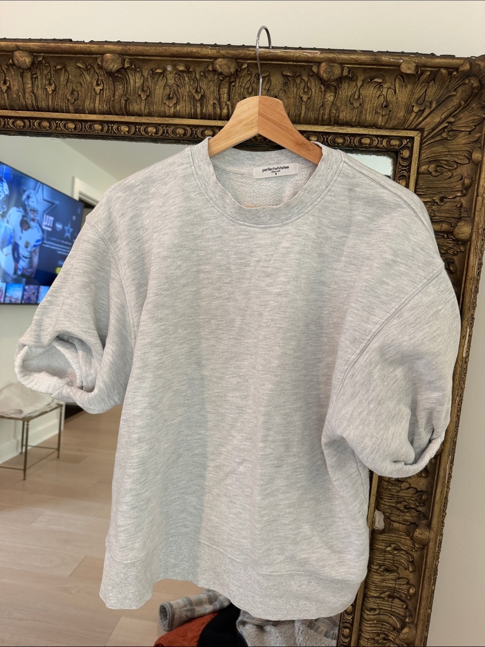 perfectwhitetee Light Gray Crewneck Sweatshirt
